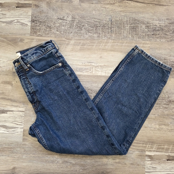 Everlane Women's Telhe Way High Straight Leg Jeans - Blue Size 26 - Picture 14 of 14